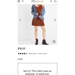 NWT Madewell Velvet Mini Skirt in Leopard Dot